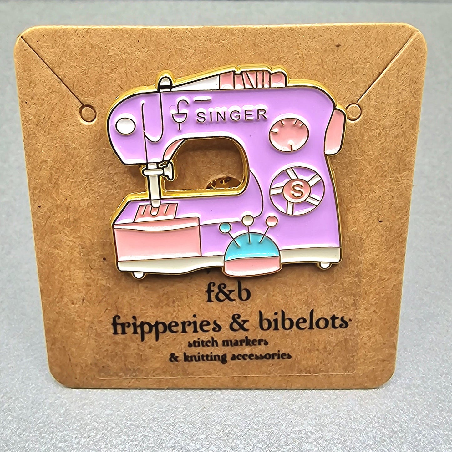 Sewing Machine Enamel Pin Badge