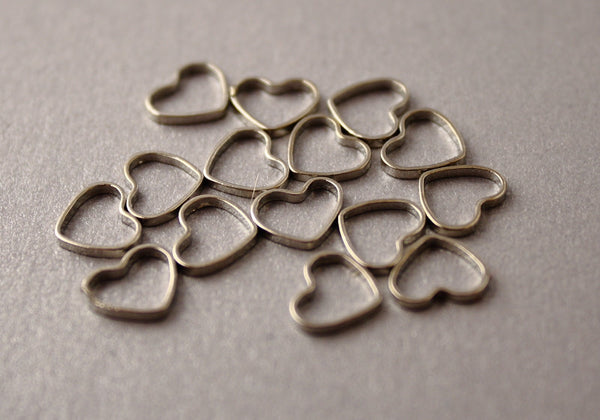 Simple Solid Snag-Free Mini Heart Ring Stitch Markers for Knitting