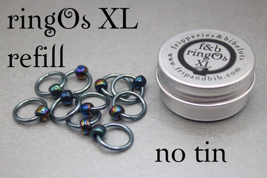 ringOs XL Oil Slick - Snag-Free Ring Stitch Markers for Knitting