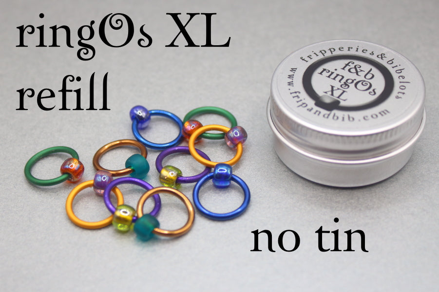 ringOs XL Peacock - Snag-Free Ring Stitch Markers for Knitting