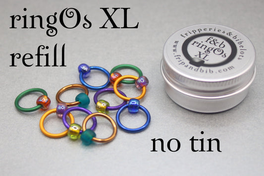 ringOs XL Peacock - Snag-Free Ring Stitch Markers for Knitting