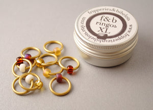 ringOs XL Peanut Butter - Snag-Free Ring Stitch Markers for Knitting