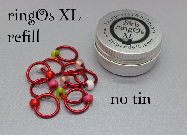 ringOs XL Strawberry Fields - Snag-Free Ring Stitch Markers for Knitting