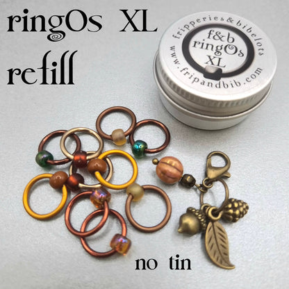 ringOs XL Amber Days ~ LIMITED EDITION ~ Snag Free Ring Stitch Markers for Knitting