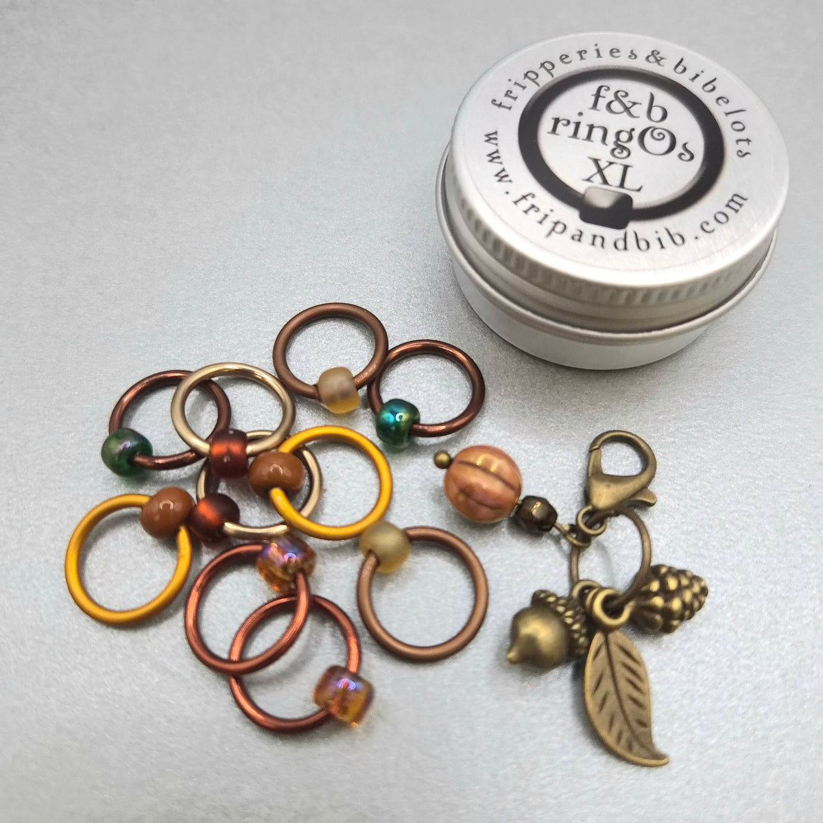 ringOs XL Amber Days ~ LIMITED EDITION ~ Snag Free Ring Stitch Markers for Knitting