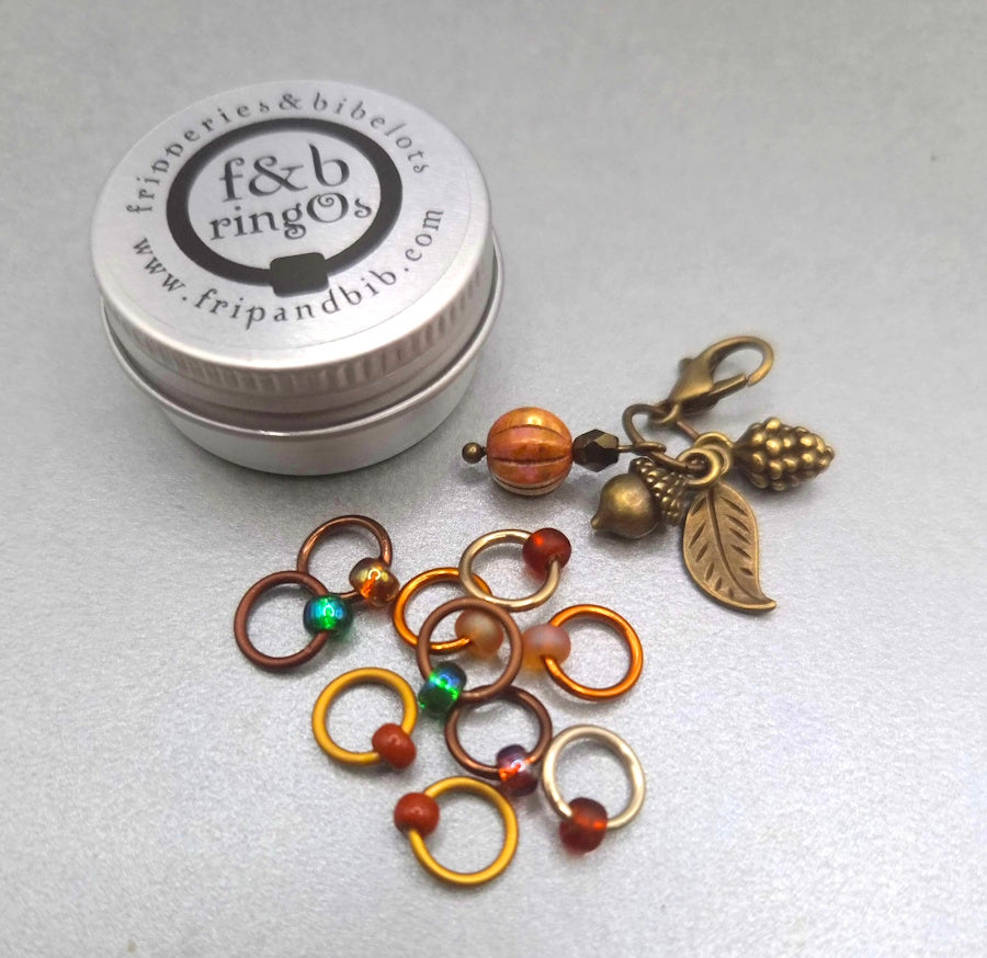 ringOs Amber Days ~ LIMITED EDITION ~ Snag Free Ring Stitch Markers for Knitting