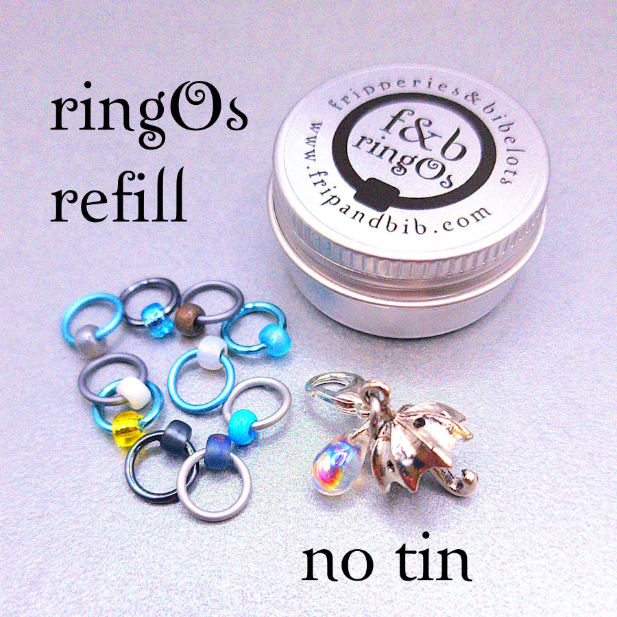ringOs April Showers SPRING LIMITED EDITION ~ Snag Free Ring Stitch Markers for Knitting