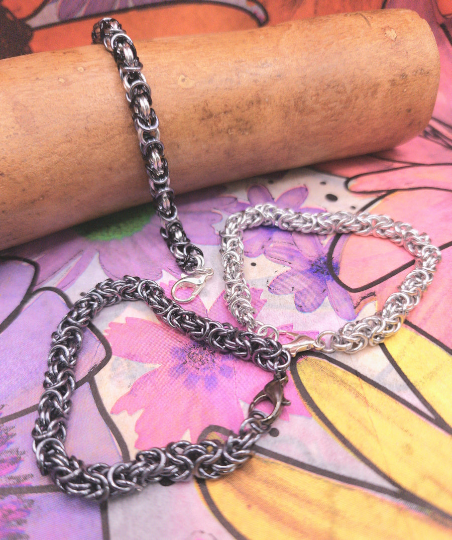 Handmade Byzantine Weave Chainmaille Bracelet