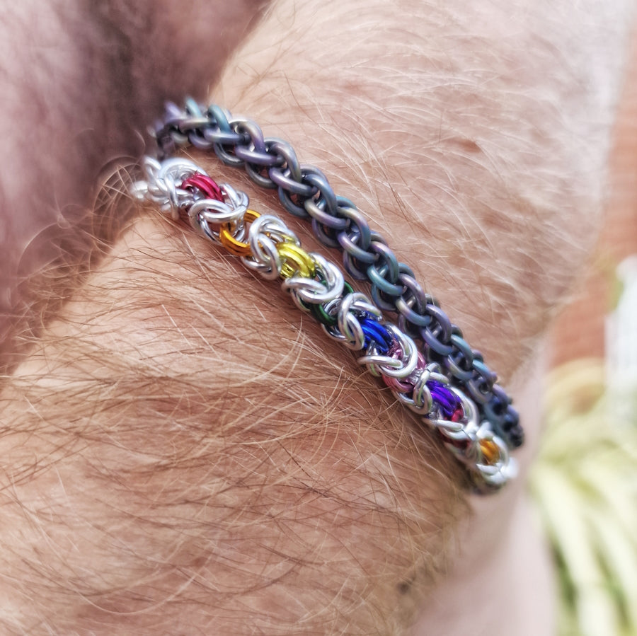 Handmade Byzantine Weave Chainmaille Bracelet