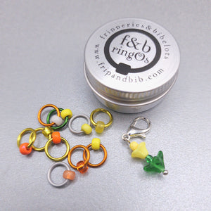 ringOs Daffodil SPRING LIMITED EDITION ~ Snag Free Ring Stitch Markers for Knitting