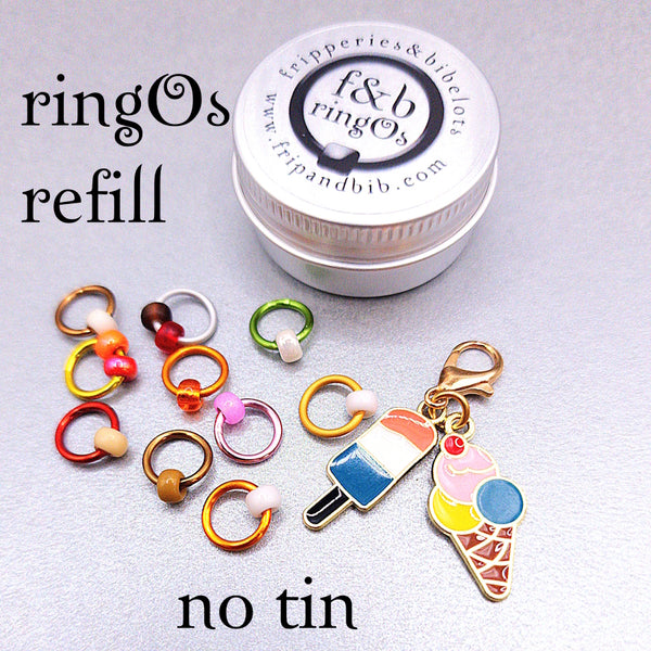 ringOs Ice Cream Van ~ Summer 2023 Limited Edition Snag Free Ring Stitch Markers for Knitting