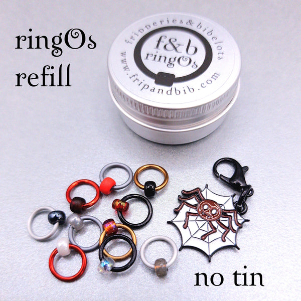ringOs Incey Wincey Spider HALLOWEEN LIMITED EDITION ~ Snag Free Ring Stitch Markers for Knitting