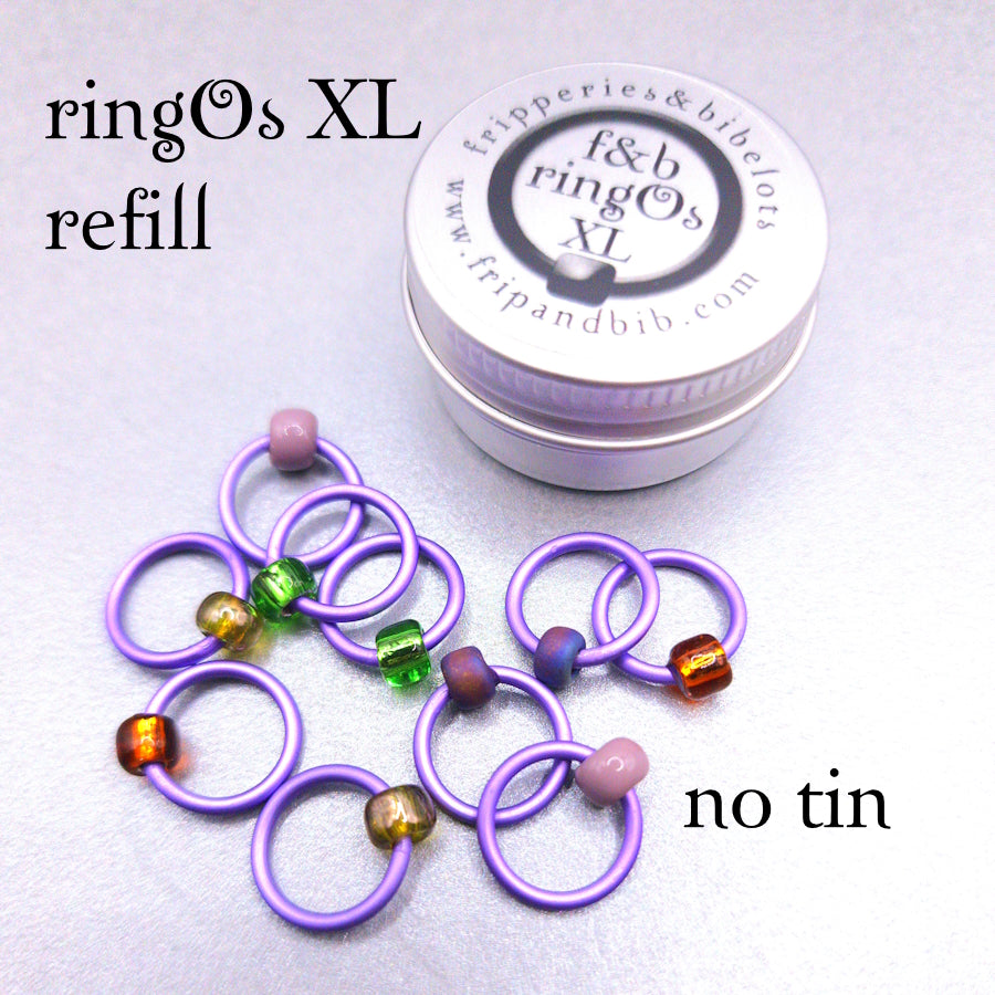 ringOs XL Lavender Garden - Snag-Free Ring Stitch Markers for Knitting