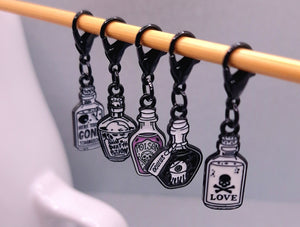 Potions Class Stitch Markers for Knitting and Crochet HALLOWEEN LIMITED EDITION