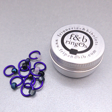 ringOs Purple Velvet ~ Snag Free Ring Stitch Markers for Knitting