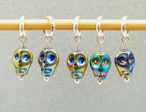 A Little Halloween Skullduggery Stitch Markers for Knitting and Crochet LIMITED EDITION