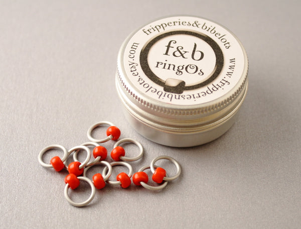 ringOs Snow White ~ Snag Free Ring Stitch Markers for Knitting