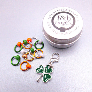 ringOs St Patrick's Day LIMITED EDITION ~ Snag Free Ring Stitch Markers for Knitting