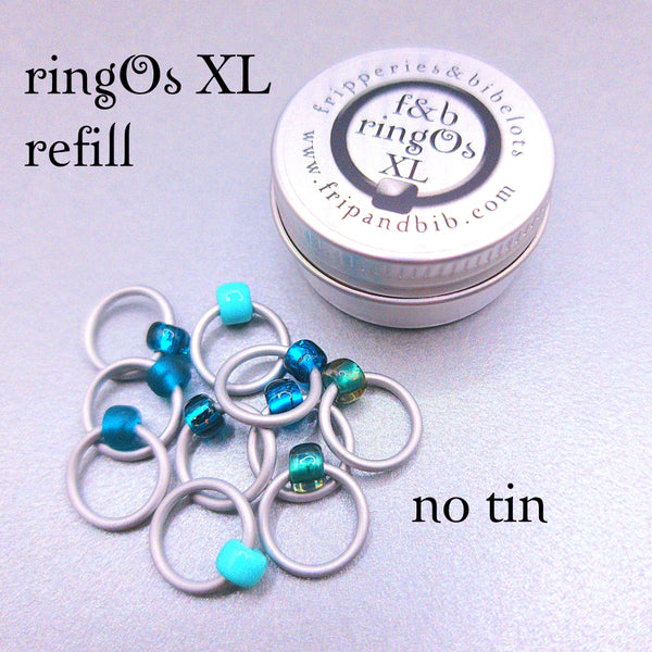 ringOs XL Tealicious Snag-Free Ring Stitch Markers for Knitting