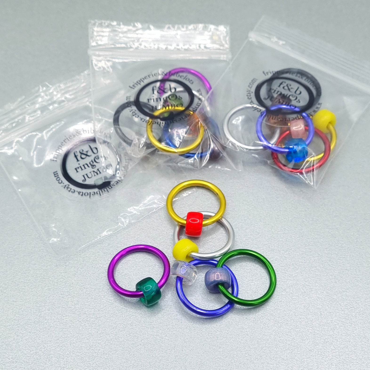 ringOs JUMBO Allsorts - Snag-Free Ring Stitch Markers for Knitting