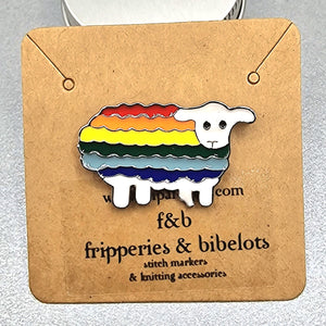 Rainbow Sheep Enamel Pin Badge