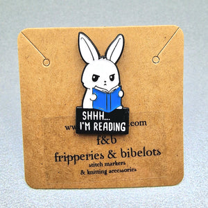 Reading Rabbit Enamel Pin Badge