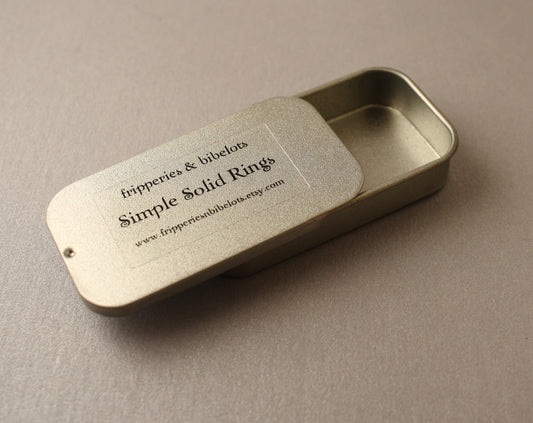 Sliding Lid Storage Tin for Simple Solid Rings