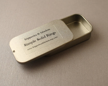 Sliding Lid Storage Tin for Simple Solid Rings