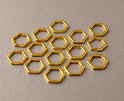 Simple Solid Snag-Free Mini Honeycomb Ring Stitch Markers for Knitting