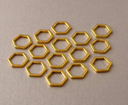 Simple Solid Snag-Free Mini Honeycomb Ring Stitch Markers for Knitting