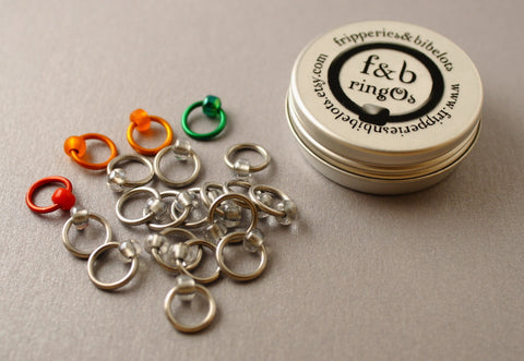 ringOs Traffic Light Lace - Silver - Snag-Free Ring Stitch Markers for Knitting