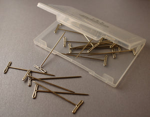 T-Pins for Blocking Knitting with Slimline Case