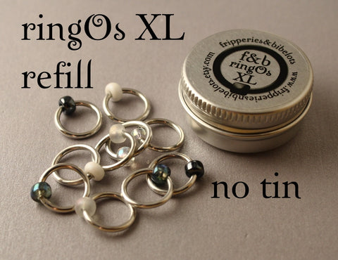 ringOs XL REFILL - Apparition - Snag-Free Ring Stitch Markers for Knitting