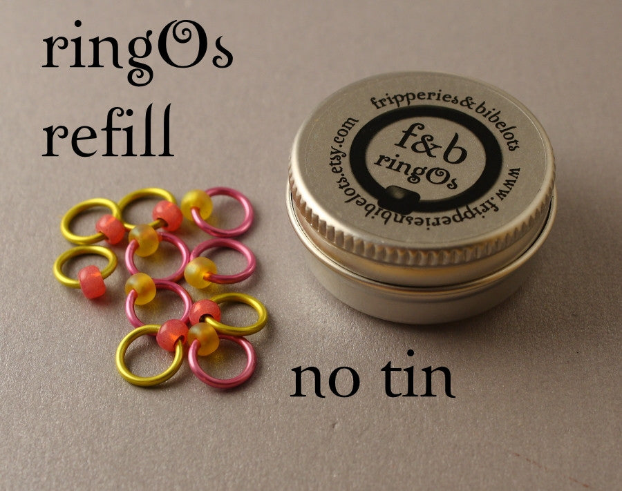 ringOs REFILL ~ Battenburg ~ Snag Free Ring Stitch Markers for Knitting