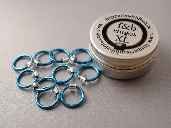 ringOs XL Breakfast at Tiffany's - Snag-Free Ring Stitch Markers for Knitting