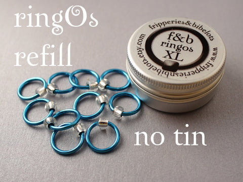ringOs XL REFILL - Breakfast at Tiffany's - Snag-Free Ring Stitch Markers for Knitting
