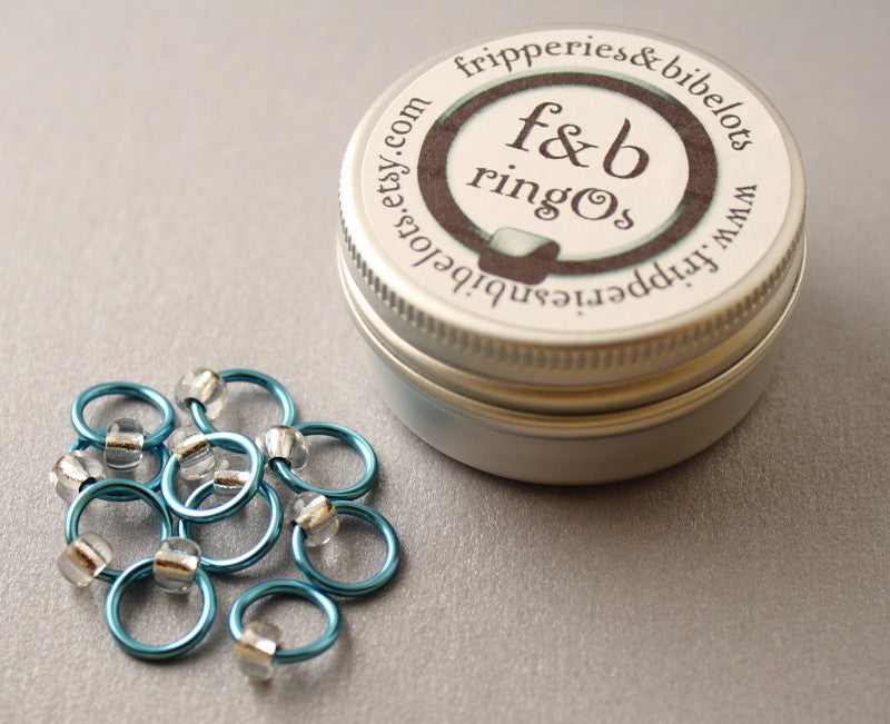 ringOs Breakfast at Tiffany's ~ Snag Free Ring Stitch Markers for Knitting