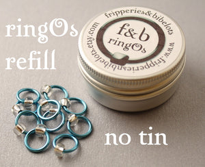 ringOs REFILL ~ Breakfast at Tiffany's ~ Snag Free Ring Stitch Markers for Knitting
