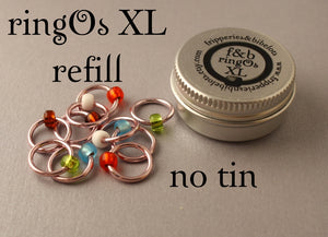 ringOs XL REFILL - Cherry Blossom - Snag-Free Ring Stitch Markers for Knitting