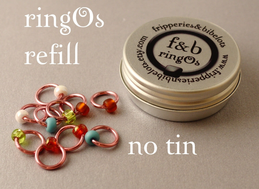 ringOs REFILL ~ Cherry Blossom ~ Snag Free Ring Stitch Markers for Knitting