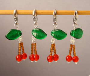Cherry Bomb Stitch Markers for Crochet