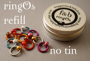 ringOs REFILL ~ Curiouser ~ Snag Free Ring Stitch Markers for Knitting
