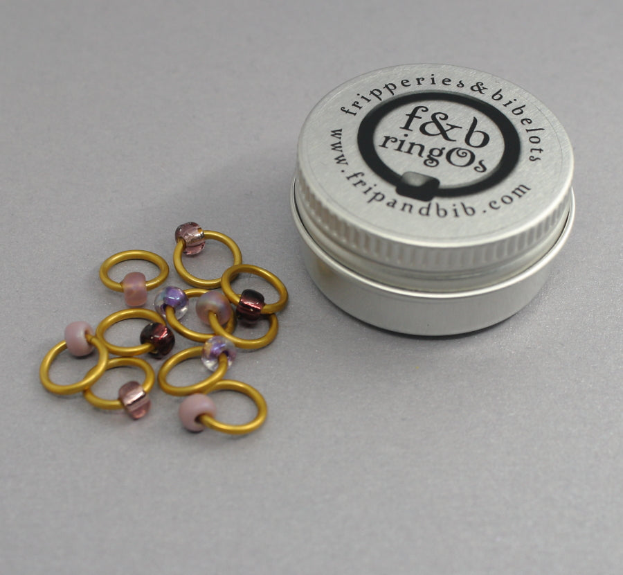 ringOs Dusky Sunset ~ Snag Free Ring Stitch Markers for Knitting
