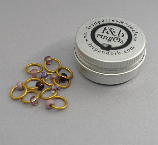 ringOs Dusky Sunset ~ Snag Free Ring Stitch Markers for Knitting