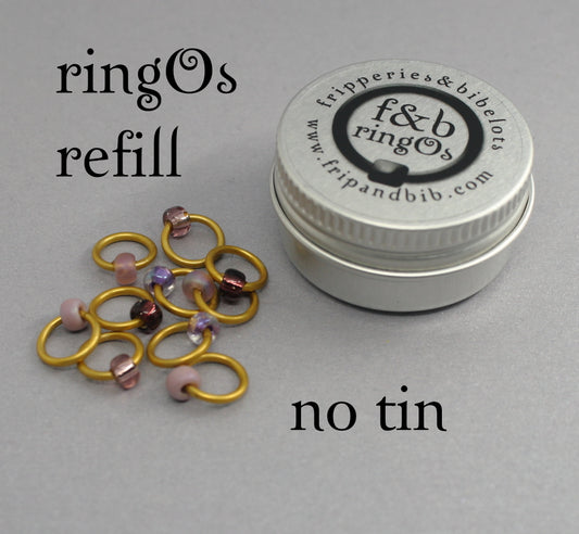 ringOs REFILL ~ Dusky Sunset ~ Snag Free Ring Stitch Markers for Knitting