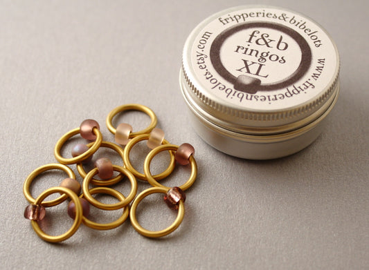 ringOs XL Dusky Sunset - Snag-Free Ring Stitch Markers for Knitting