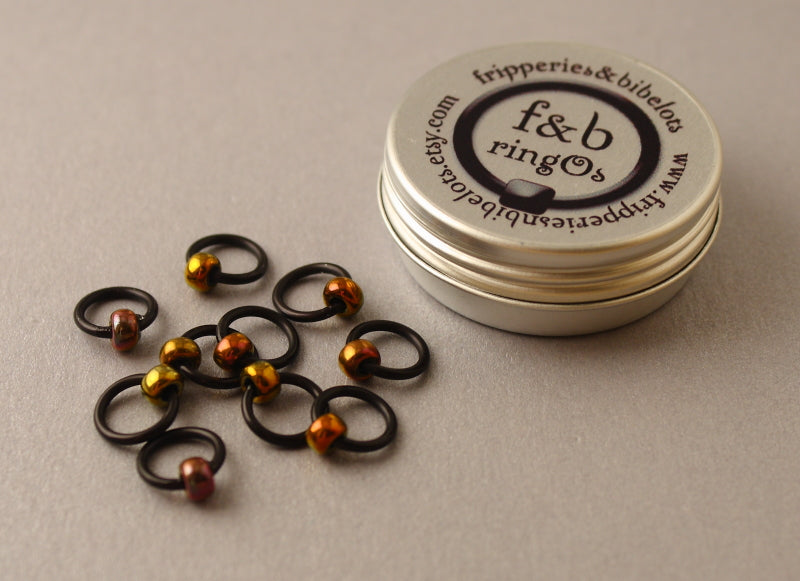 ringOs Embers ~ Snag Free Ring Stitch Markers for Knitting