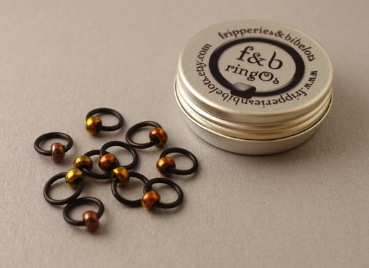 ringOs Embers ~ Snag Free Ring Stitch Markers for Knitting