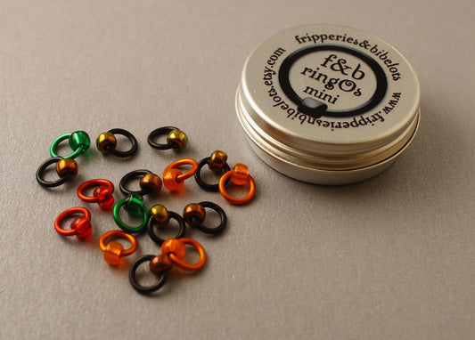 ringOs Mini Embers - Snag-Free Ring Stitch Markers for Sock Knitting