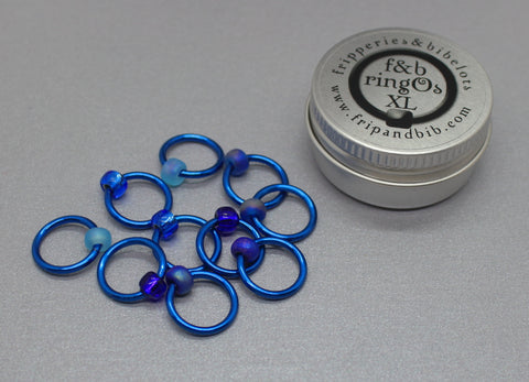 ringOs XL Favourite Jeans - Snag-Free Ring Stitch Markers for Knitting